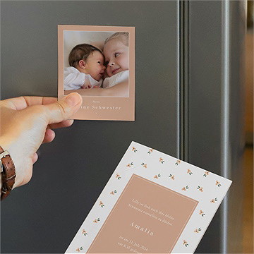 Geburtskarte meine kleine schwester - duo - vue 3