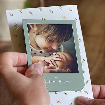 Geburtskarte mein kleiner bruder - duo - vue 2