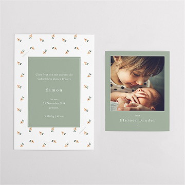 Geburtskarte mein kleiner bruder - duo - vue 4