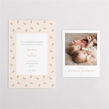 Geburtskarte frühlingshaft - duo - vue 4