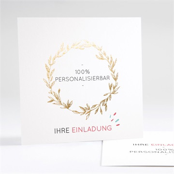 Einladung Kommunion blanco - 13,5x13,5cm (n35163)