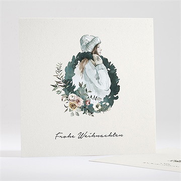 Weihnachtskarte tannenkranz