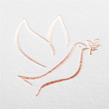 Einladung Taufe Kupfer Schrift - Kupfer - vue 2