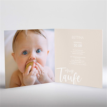 Einladung Taufe Kupfer Schrift - Kupfer - vue 3