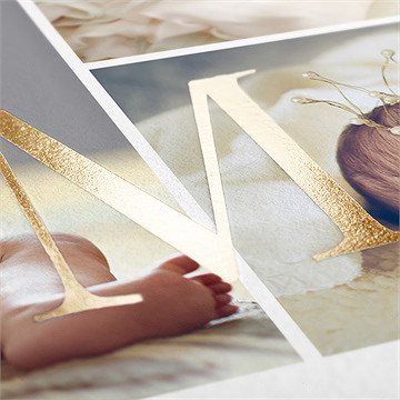 Einladung Taufe rosa poetik - gold - vue 2