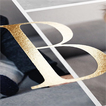 Einladung Taufe blaue poetik - gold - vue 2