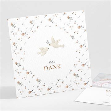 Dankeskarte Taufe zarte tauben