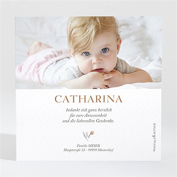 Dankeskarte Taufe zarte tauben - vue 2