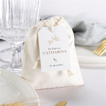 Geschenkbeutel Taufe Zarte Tauben - vue 3