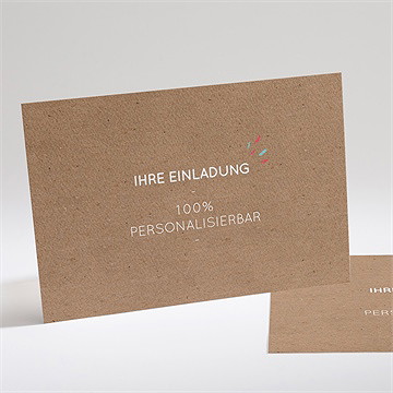 Hochzeitseinladung Kraft - 21X14,5Cm (N141103)