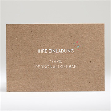 Hochzeitseinladung Kraft - 21X14,5Cm (N141103) - vue 2