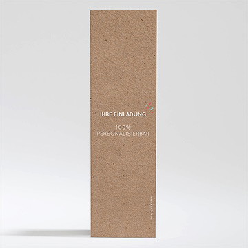 Hochzeitseinladung Kraft - 5,3X19,4Cm (N201402) - vue 2