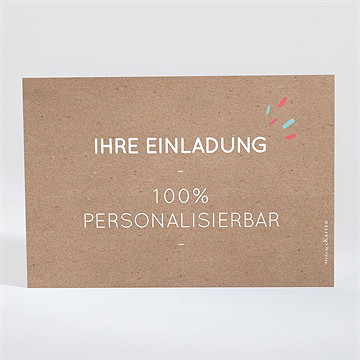 Hochzeitseinladung Kraft - 13,8X9,5 Cm (N111345) - vue 2