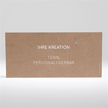 Dankeskarte Hochzeit Kraft - 21X10cm (N131153) - vue 2