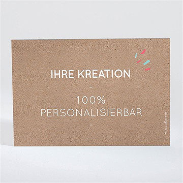 Dankeskarte Hochzeit Kraft - 21X10cm (N111347) - vue 2