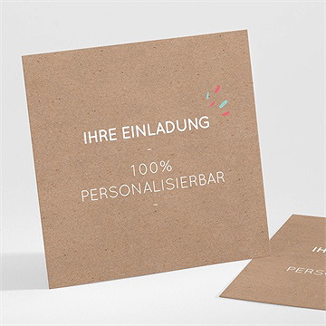 Einladung Kommunion kraft - 9,5x9,5cm (n301610)