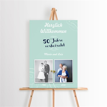 Willkommensschild Hochzeitsjubiläum Schönes andenken