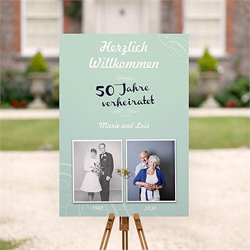 Willkommensschild Hochzeitsjubiläum Schönes Andenken - vue 2