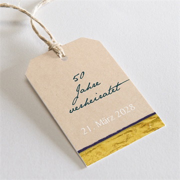 Geschenkanhänger Hochzeitsjubiläum Goldene feier