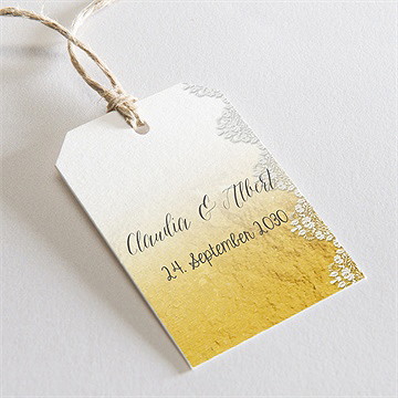 Geschenkanhänger Hochzeitsjubiläum Weiße Schleife