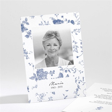 Trauerkarte blaue blüten