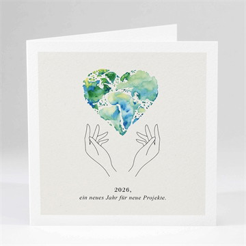 Weihnachtskarte die welt