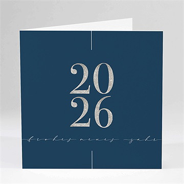 Weihnachtskarte Silberne Zahlen