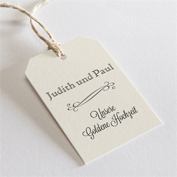 Geschenkanhänger Hochzeitsjubiläum Bildband