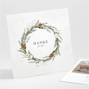 Dankeskarte Taufe winter