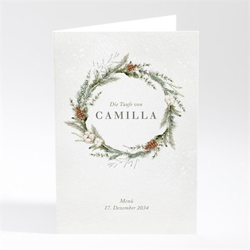 Menükarte Taufe Winter - magnet