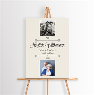 Willkommensschild Hochzeitsjubiläum Bildband