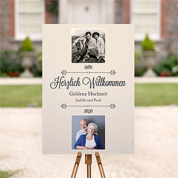 Willkommensschild Hochzeitsjubiläum Bildband - vue 2