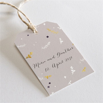 Geschenkanhänger Hochzeitsjubiläum Damals wie heute