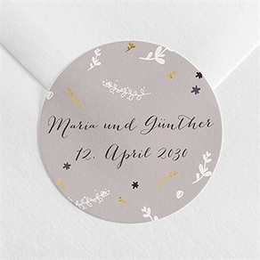 Aufkleber Hochzeitsjubiläum damals wie heute