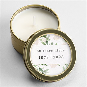 Kerze Hochzeitsjubiläum rosenblätter