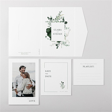 Hochzeitseinladung eukalyptusblätter - vue 4