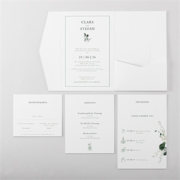 Hochzeitseinladung eukalyptusblätter - vue 5