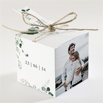 Geschenkbox Hochzeit eukalyptusblätter - vue 2