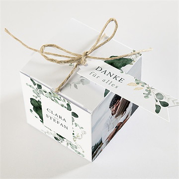 Geschenkbox Hochzeit eukalyptusblätter - vue 3