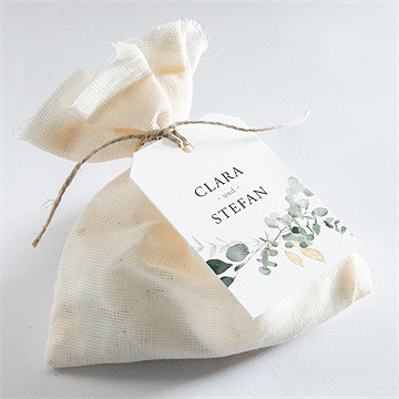 Geschenkanhänger Hochzeit Eukalyptusblätter - vue 2