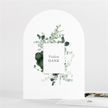Dankeskarte Hochzeit Eukalyptusblätter