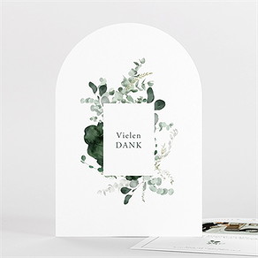 Dankeskarte Hochzeit eukalyptusblätter