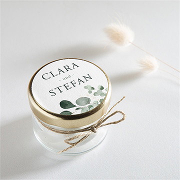 Aufkleber Hochzeit eukalyptusblätter - vue 2