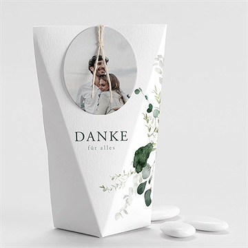 Geschenkbox Hochzeit eukalyptusblätter - schachtel