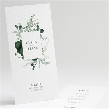 Menükarte Hochzeit Eukalyptusblätter