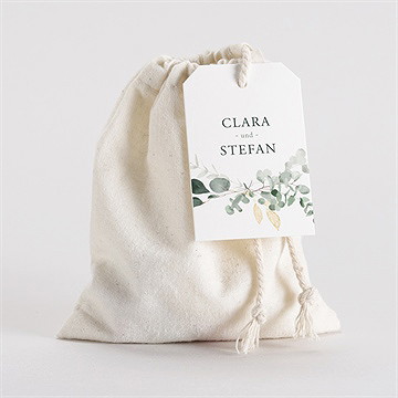 Geschenkbeutel Hochzeit eukalyptusblätter
