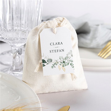 Geschenkbeutel Hochzeit eukalyptusblätter - vue 3