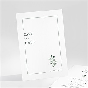 Save the Date Karte eukalyptusblätter