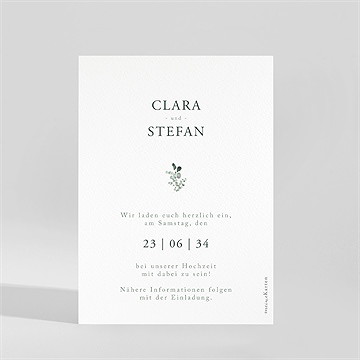 Save The Date Karte Eukalyptusblätter - vue 2