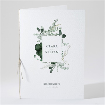 Kirchenheft Hochzeit Eukalyptusblätter